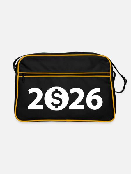 Dollar 2026, Billionaire, Millionaire, Profit - Retro Bag - black/gold - Front