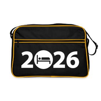 Sleep 2026, sleep in 2026 - Retro Bag - black/gold - Front