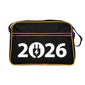 Electrician 2026, Electronics Technician 2026, Electricity 2026 - Retro Bag - black/gold - Front
