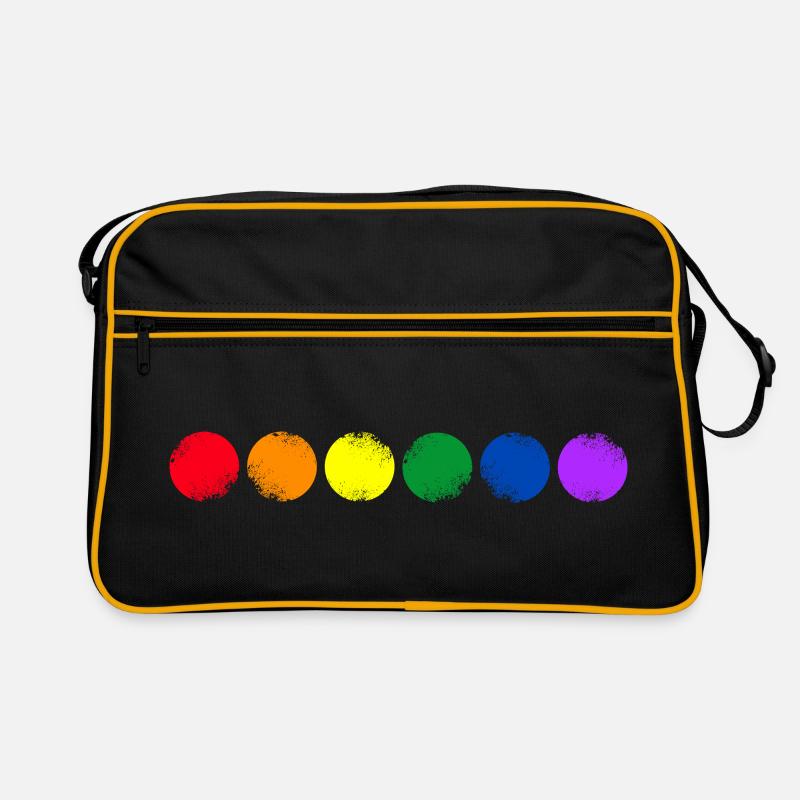 Colored circles in vintage design Retro Bag