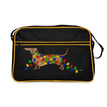 Teckel de Noël Teckel de Noël - Sac Retro - noir/or - Devant