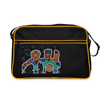 Freundschaft - Retro Tasche - Schwarz/Gold - Vorne