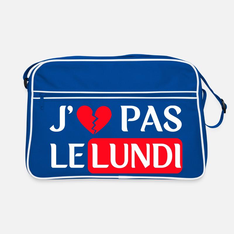J'e n'aime pas le lundi - Version blanche Sac Retro