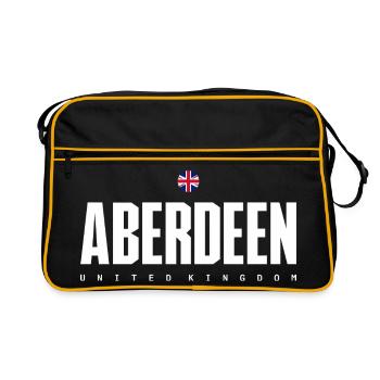 Écusson d’Aberdeen Drapeau du Royaume-Uni - Sac Retro - noir/or - Devant