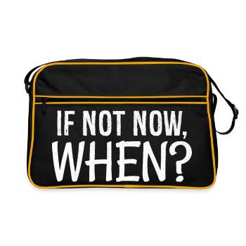 Si ce n’est pas maintenant, quand - Sac Retro - noir/or - Devant