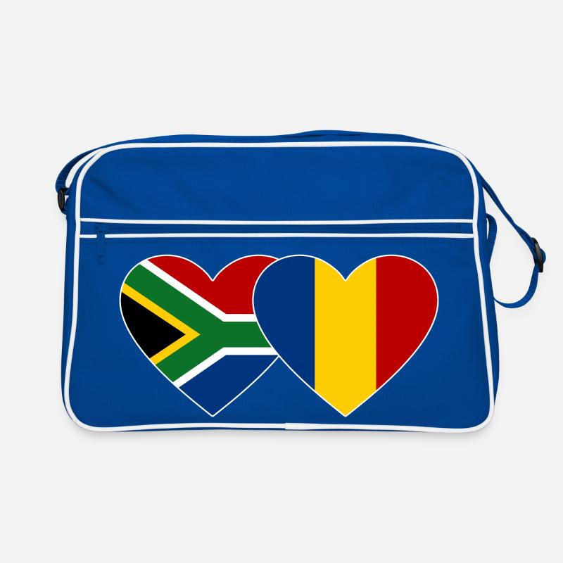 Afrique du Sud Tchad Drapeau Coeur Utilisé Sac Retro