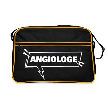Angiologe als Ausbildung - Retro Tasche - Schwarz/Gold - Vorne