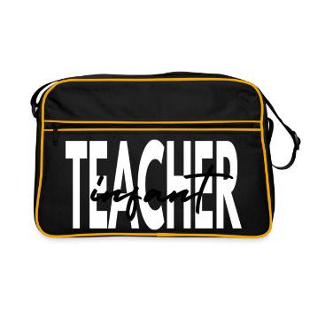 Don d’un enseignant pour nourrissons et assistant en garde d’enfants - Sac Retro - noir/or - Devant