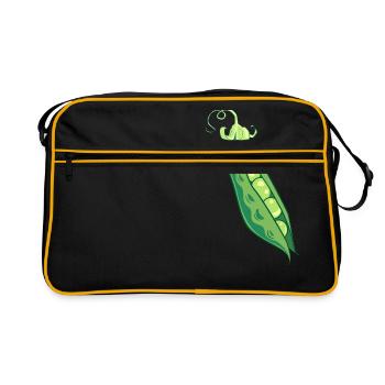 peas peas halloween vegetables vegetables9 - Retro Bag - black/gold - Front