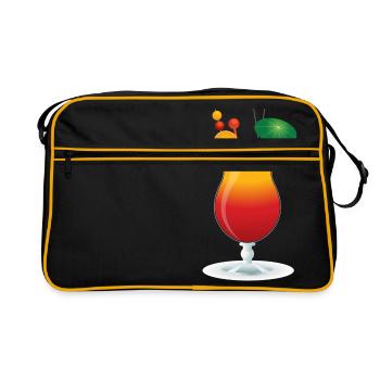 juice juice cocktails lemonade drinks lemonade11 - Retro Bag - black/gold - Front
