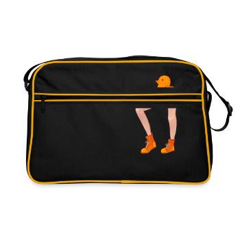 DUCK - Retro Tasche - Schwarz/Gold - Vorne