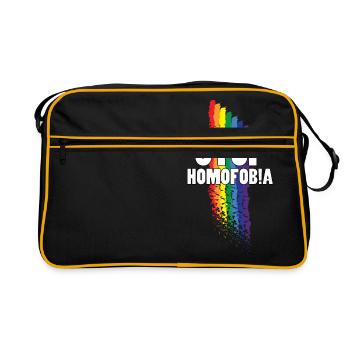 Stop Homophobia - Retro Bag - black/gold - Front