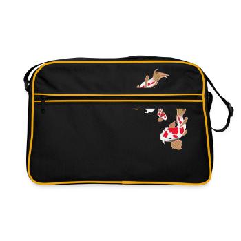 Koi koi carp the special fish from Japan - Retro Bag - black/gold - Front