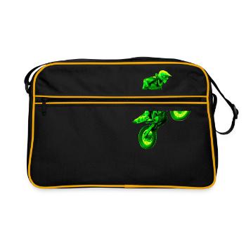 enduro vert - Sac Retro - noir/or - Devant