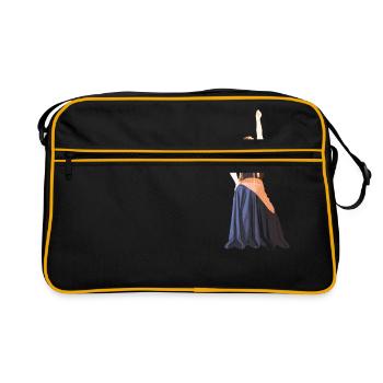 Flamenco Tänzerin - Retro Tasche - Schwarz/Gold - Vorne