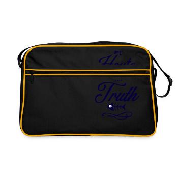 HOUTA WAHRHEIT - Retro Tasche - Schwarz/Gold - Vorne