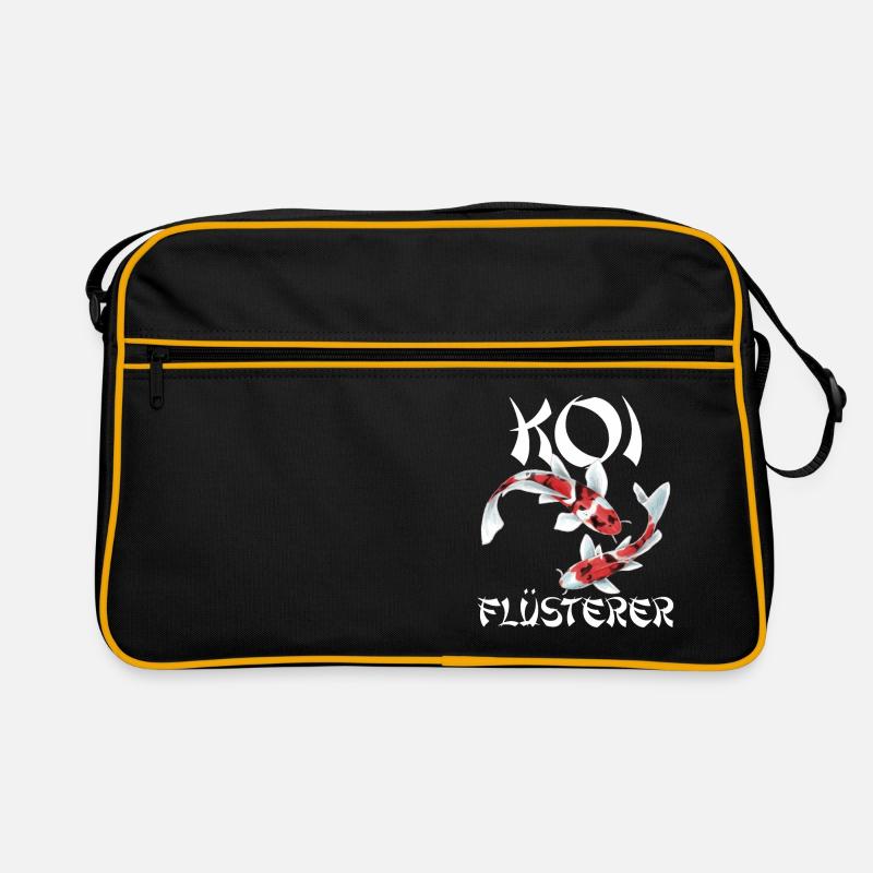 lustiges Koi Kois Koi Flüsterer Karpfen Geschenk - Retro Tasche - Schwarz/Gold
