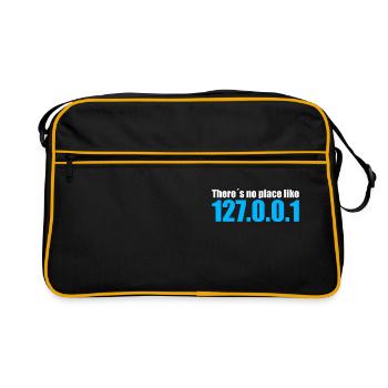there is no place like 127.0.0.1 gift idea - Retro Bag - black/gold - Front