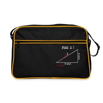 Math math meme Find X Found It pythagoras - Retro Bag - black/gold - Front