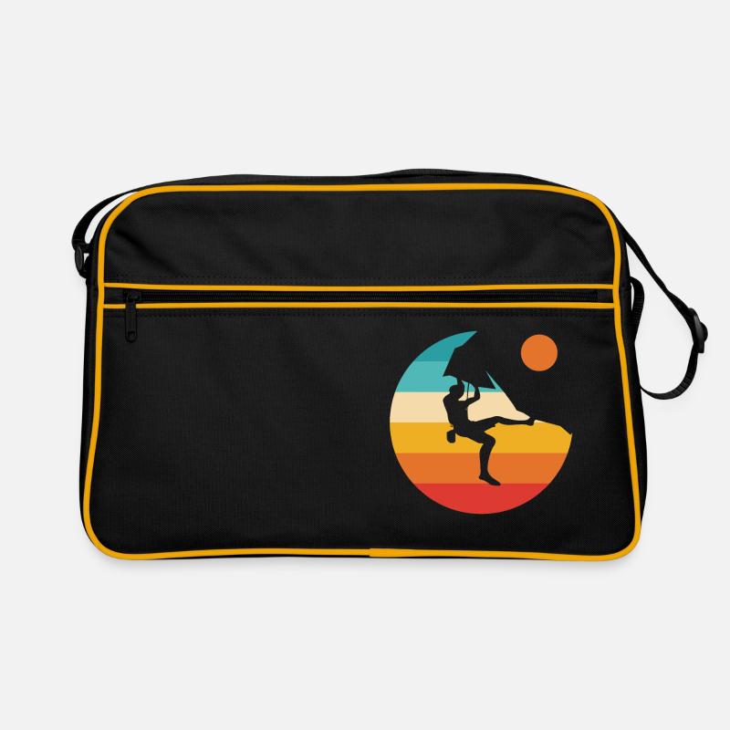 Climbing climbing climber mountain boulder Retro Bag