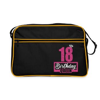 18th Birthday 18 years 18th Birthday Queen - Retro Bag - black/gold - Front