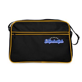 Mashallah Kosovo Style kosovarische Flagge - Retro Tasche - Schwarz/Gold - Vorne