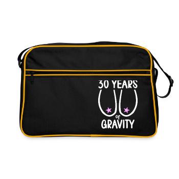 30 years of gravity it goes down 30 years 30. - Retro Bag - black/gold - Front