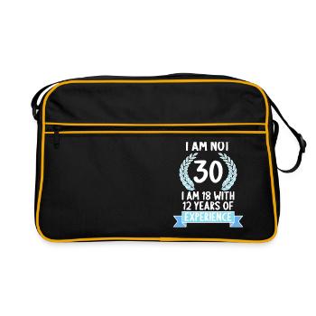 30 years old 30 year old 30 year old 30th birthday - Retro Bag - black/gold - Front
