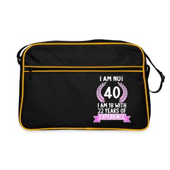 40 years old 40 year old 40 year old 40th birthday - Retro Bag - black/gold - Front