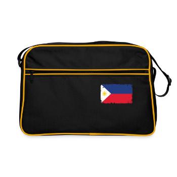 Philippines Heartbeat Flag Vintage Philippines - Sac Retro - noir/or - Devant