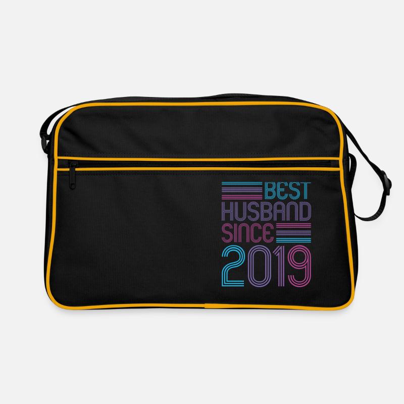 Bester Ehemann seit 2019 2. Hochzeitstag Retro Tasche