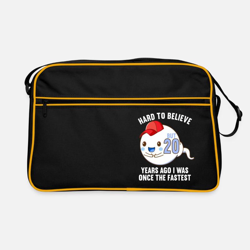 Il y a 20 ans 20 ans plus rapide 20e anniversaire - Sac Retro - noir/or