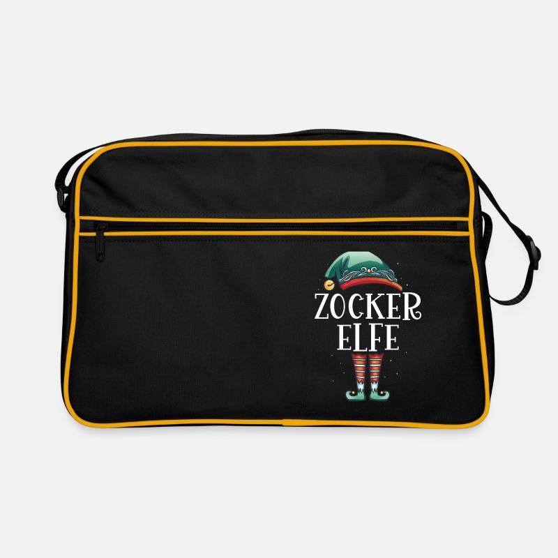 Weihnachten Partnerkostüm Zocker Elf Elfe Elfen Retro Tasche