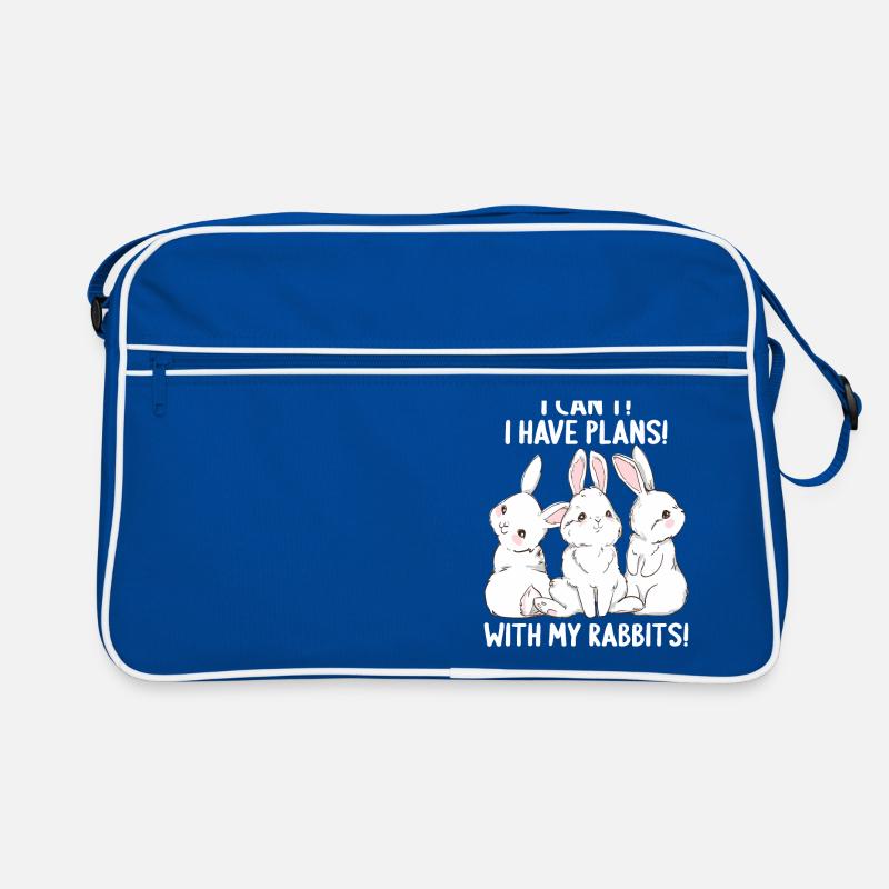 Lapin je ne peux pas avoir de plans avec mes lapins Sac Retro