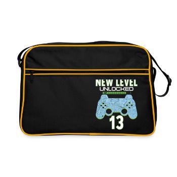 13 Years old 13 birthday outfit Gamer Gaming - Retro Bag - black/gold - Front