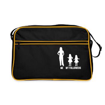 Ich und meine Follower für Frauen Tochter Töchter - Retro Tasche - Schwarz/Gold - Vorne