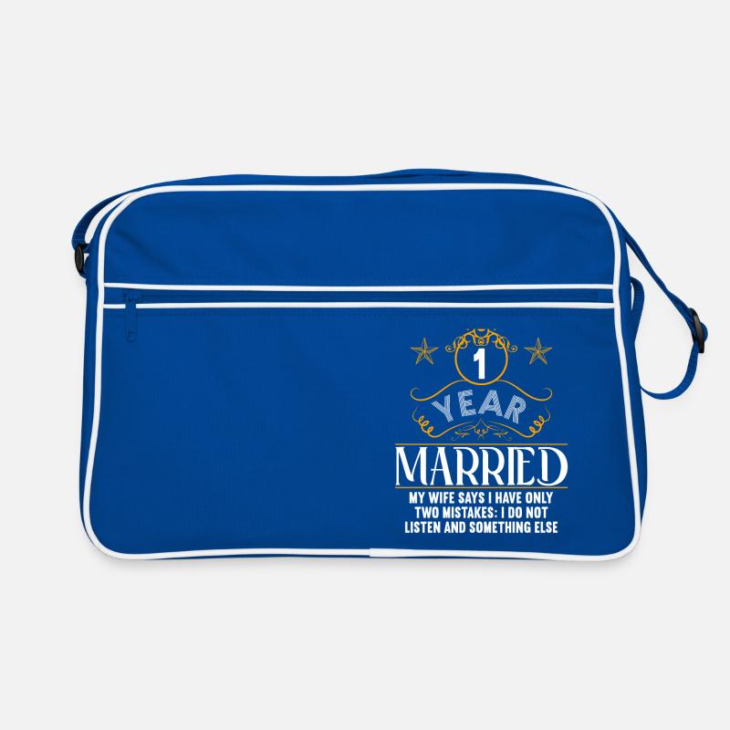 1 year married only 2 mistakes 1.Wedding anniversary Retro Bag