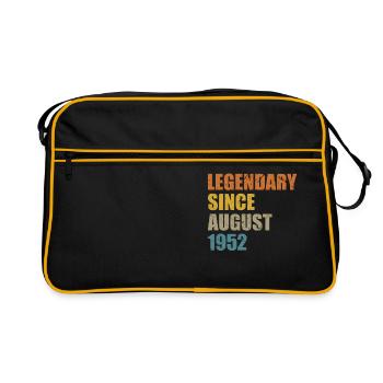 Born August 1952 70 years 70s 70th birthday - Retro Bag - black/gold - Front