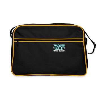 Nobody cares work harder - Retro Tasche - Schwarz/Gold - Vorne