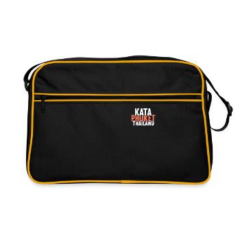 Vintage Thaïlande Asie Coucher de soleil Phuket Kata - Sac Retro - noir/or - Devant