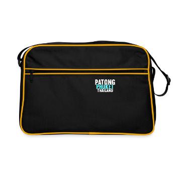 Vintage Thaïlande Asie Coucher de soleil Phuket Patong - Sac Retro - noir/or - Devant