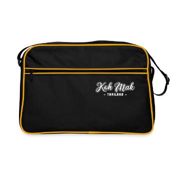 Vintage Thaïlande Vacances Asie Coucher de Soleil Ko Mak - Sac Retro - noir/or - Devant