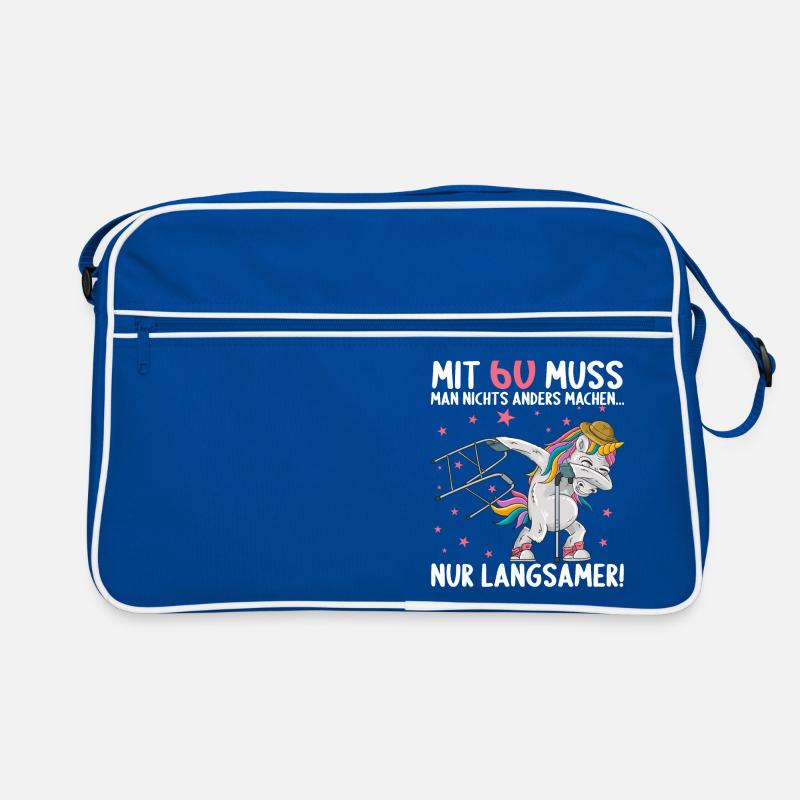 Mit 60 nichts anders nur langsamer 60 Geburtstag Retro Tasche