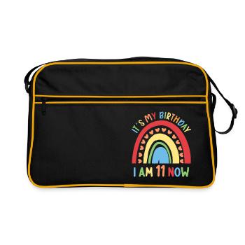 11 years old Rainbow Rainbow 11th birthday - Retro Bag - black/gold - Front