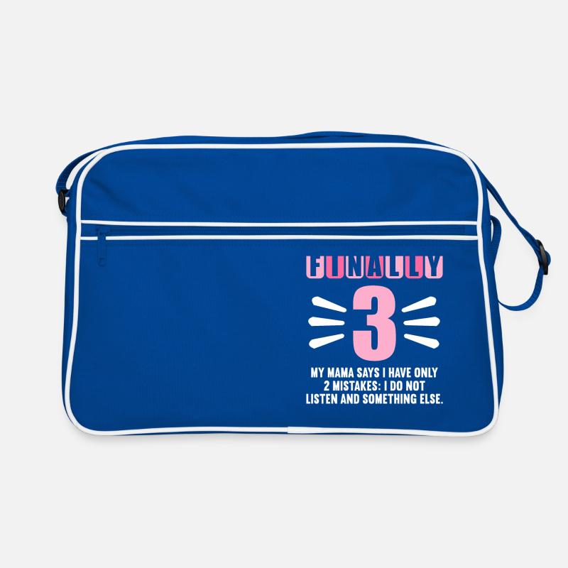 Finally 3 mom says have only 2 mistakes 3rd birthday Retro Bag