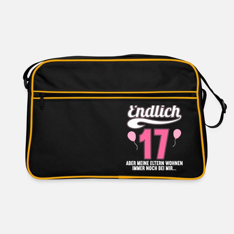 Endlich 17 aber Eltern leben bei mir 17 Geburtstag Retro Tasche