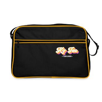Vintage Urlaub Reise Thailand Ko Koh Tao - Retro Tasche - Schwarz/Gold - Vorne