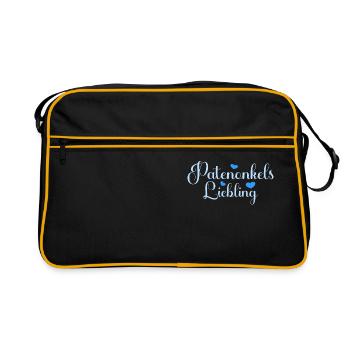 Patenonkels Liebling Patenkind Patenonkel - Retro Tasche - Schwarz/Gold - Vorne