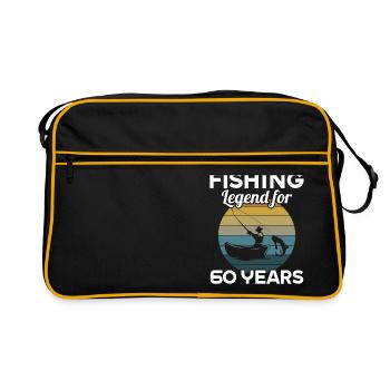 This fishing legend is 60 years 60 birthday - Retro Bag - black/gold - Front