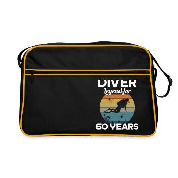 This diver legend is 60 years 60 birthday - Retro Bag - black/gold - Front